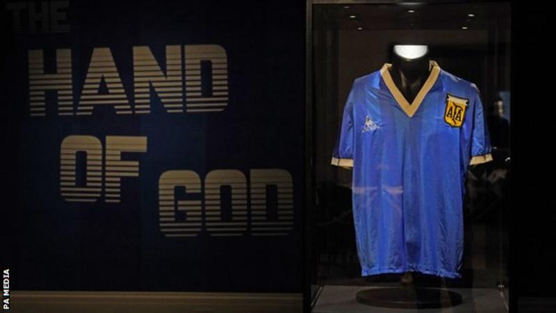 Diego Maradona's 'Hand of God' jersey sells for world record $9.28M at  auction 